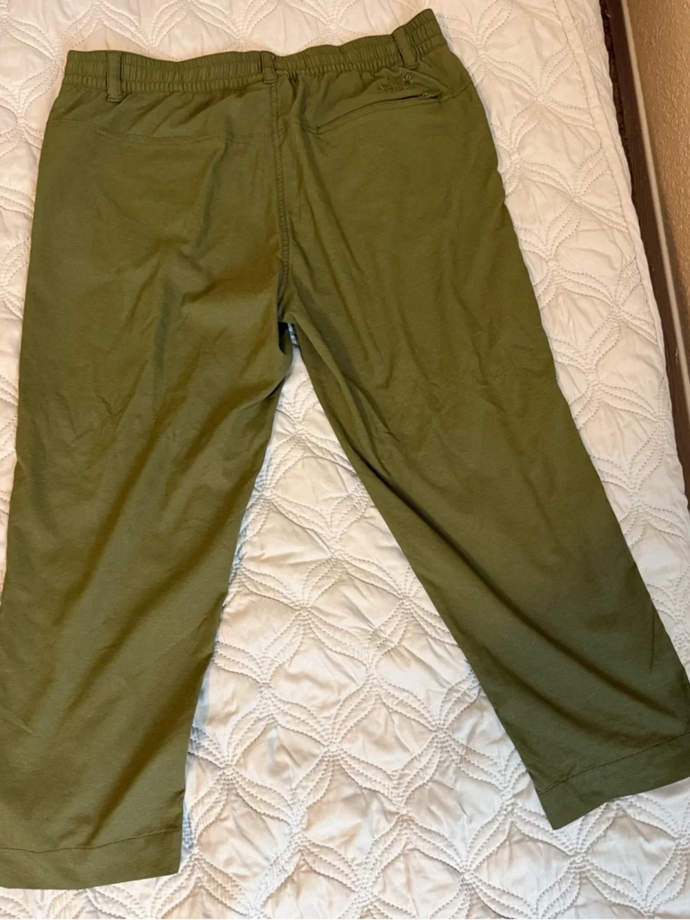 Jack Wolfskin FlexShield Hiking Pants Women Small Olive Green Capri Outdoor - Picture 6 of 8
